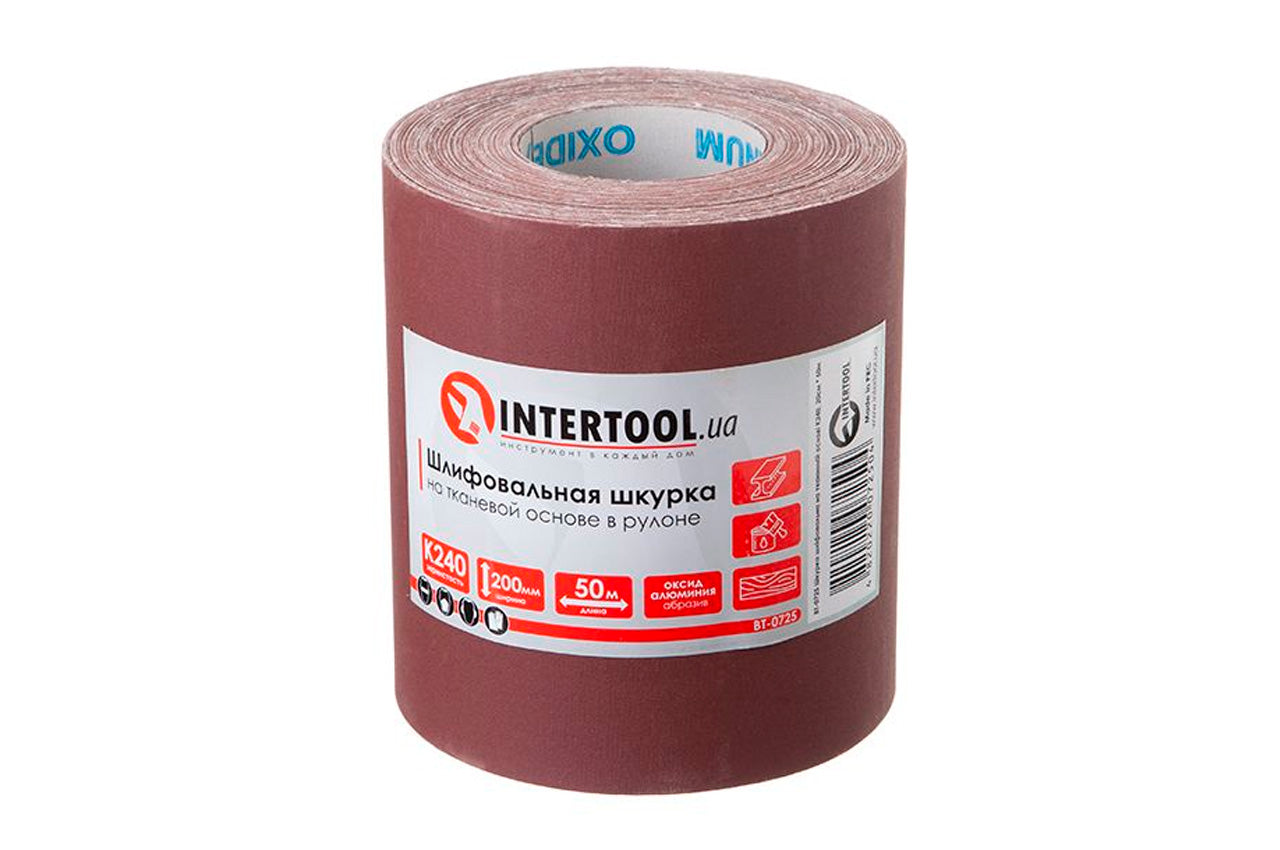Шлифовальная шкурка Intertool - 200 мм х 50 м P240