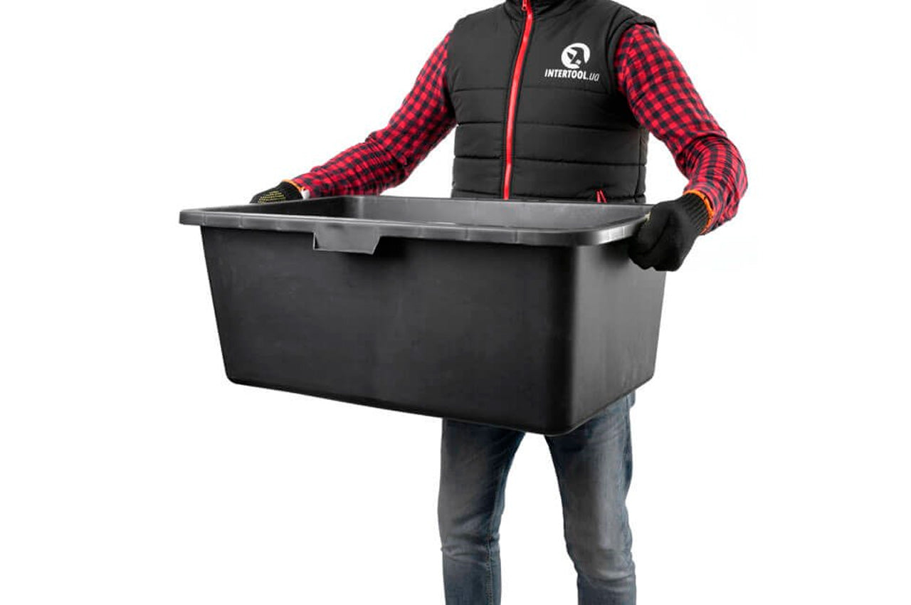 Таз строительный Intertool - 90 л прямоугольный
