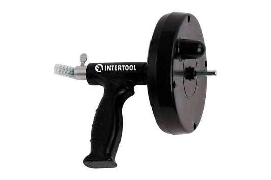 Трос для чистки труб на бобине Intertool - 6мм x 4м шпиндель для дрели