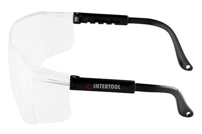 Очки защитные Intertool - регулируемые ушки поликарбонат прозрачные