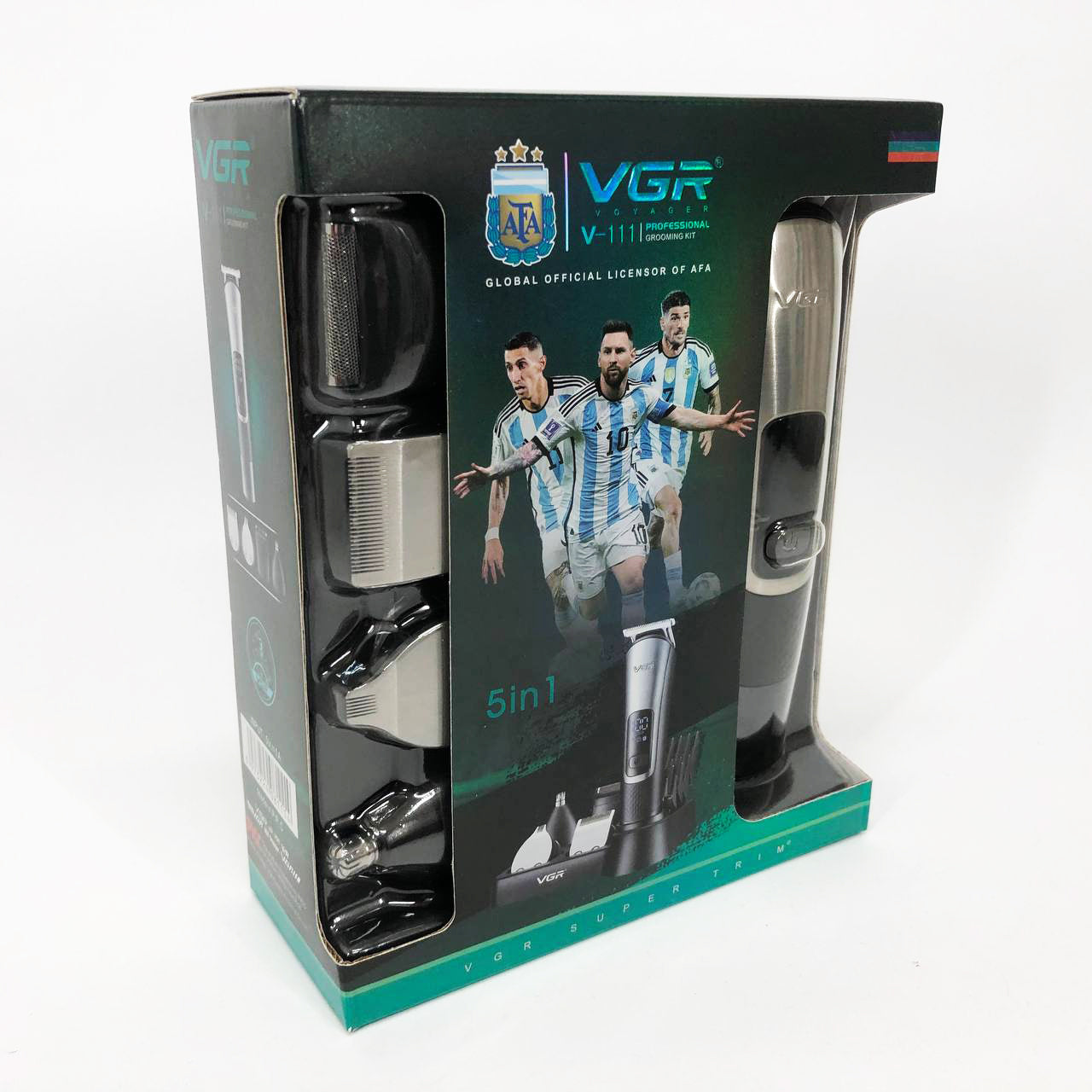 Набор для стрижки VGR 5 в 1 V-111, 9 насадок, Аккумуляторный универсальный триммер для стрижки