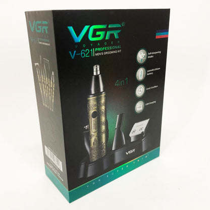 Триммер VGR 4 в 1 V-621, Мужские электробритвы для лица, Бритва для влажного удаления волос