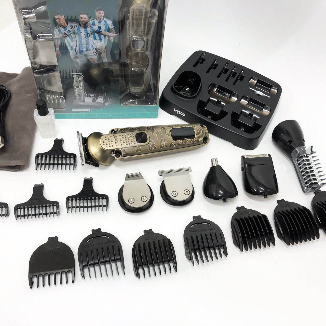 Набор для стрижки VGR 6 в 1 V-095, 16 насадок,  Многофункциональная аккумуляторная машинка для стрижки