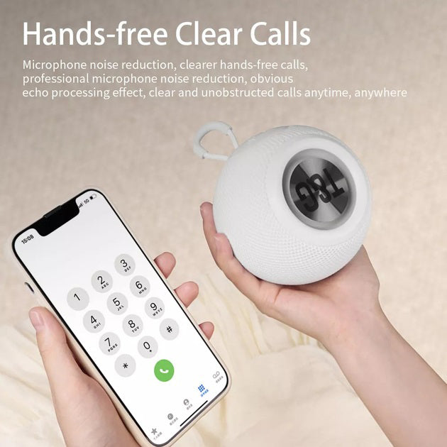 Беспроводная мощная колонка TG337 с Bluetooth, RGB-подсветкой и радио. Цвет: белый