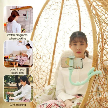 Гибкий держатель для телефона с присосками универсальный Cute Worm Lazy Holder. Цвет: черный