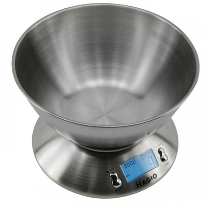 Весы кухонные на 5 кг из нержавеющей стали MAGIO MG-695, весы мини, Весы кухонные со съемной чашей