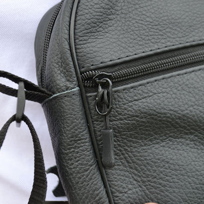 Набор 2 В 1! Сумка + Фонарь! Качественная мужская сумка из натуральной кожи + Тактический фонарь POLICE BL-X71-P50