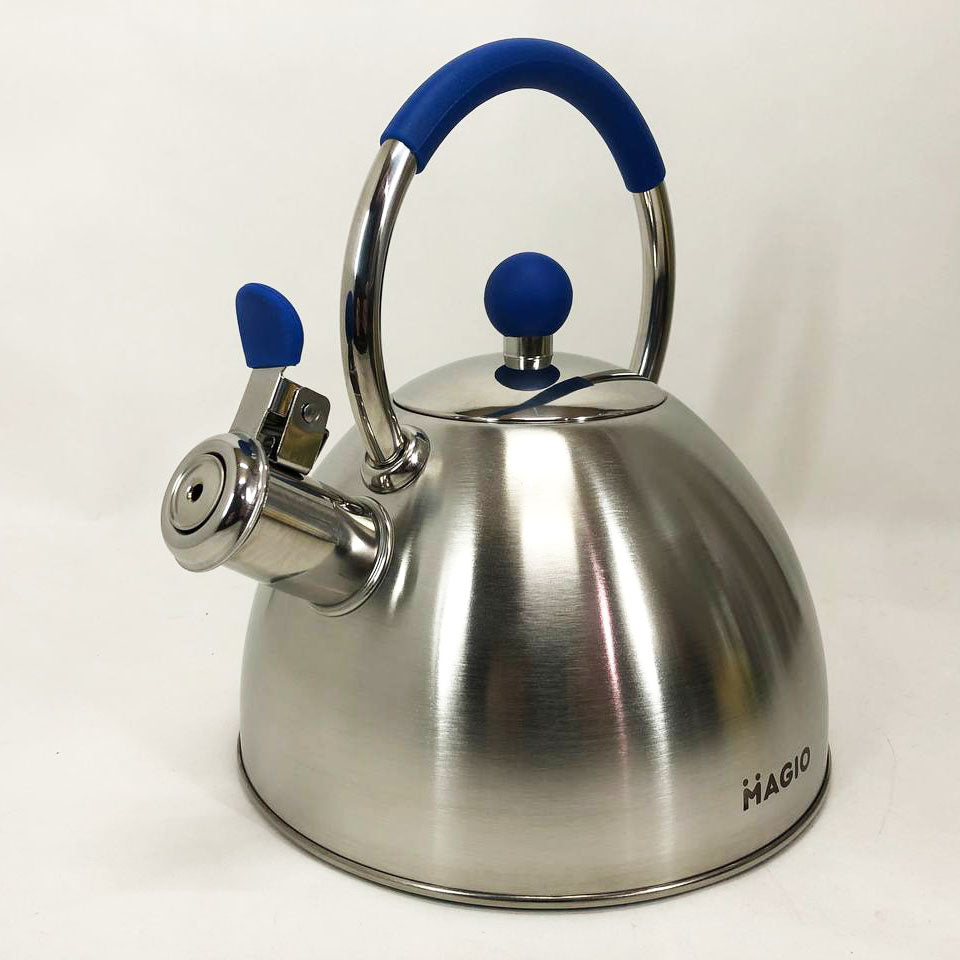 Чайник со свистком Magio MG-1190 2.5 л, хороший чайник со свистком, металический чайник из нержавейки