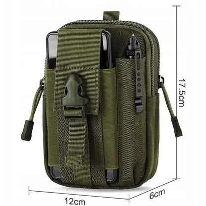 Тактична сумка - сумка для телефону, система MOLLE органайзер тактичний з кордури. Колір: хакі
