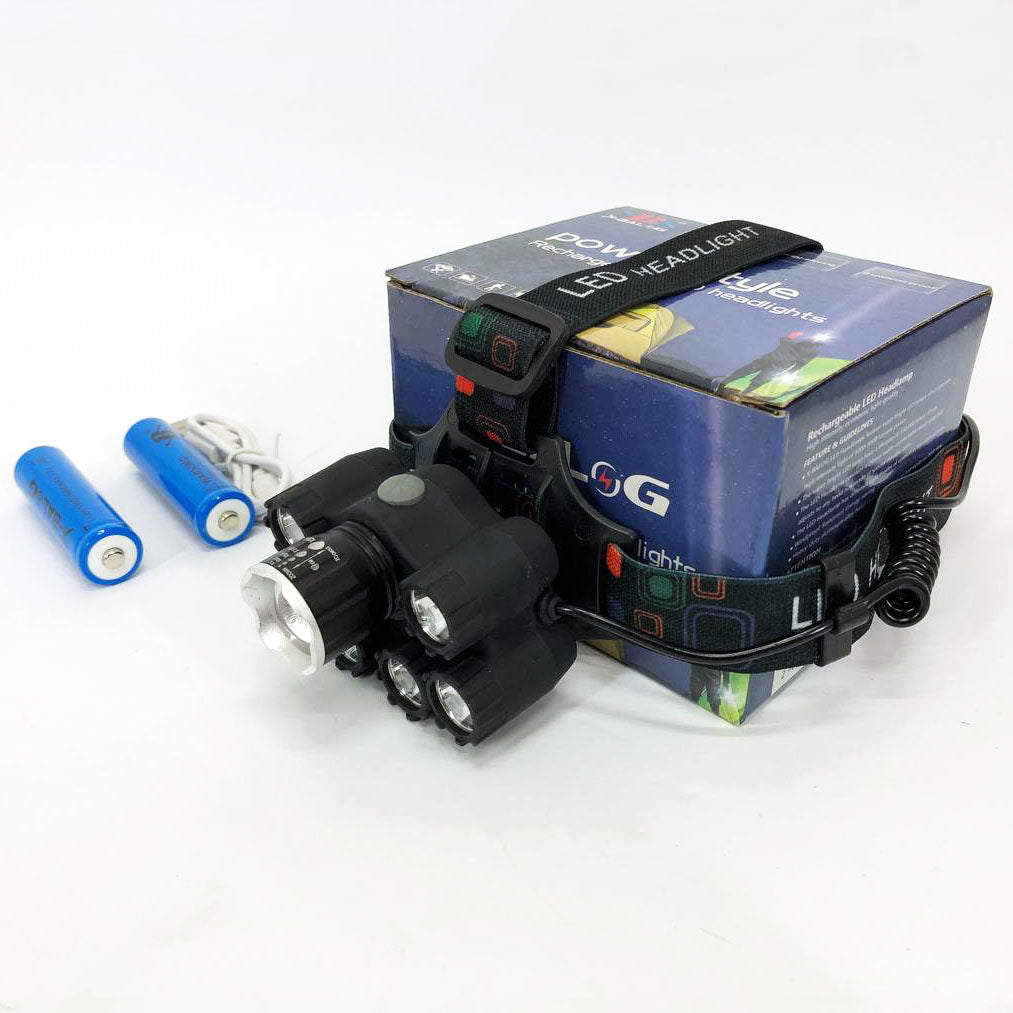 Яркий светодиодный налобный фонарь Bailong Police BL-T78 5 led белый, налобный фонарик с usb зарядкой