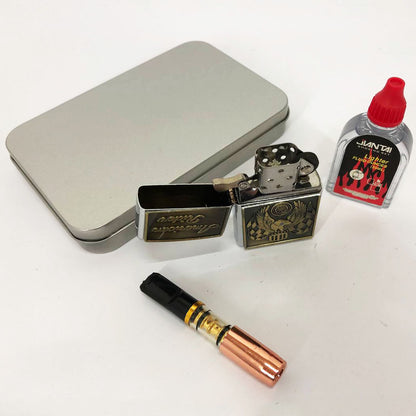 Зажигалка бензиновая в подарочной коробке N4, зажигалка в подарочном футляре, подарок зажигалка парню