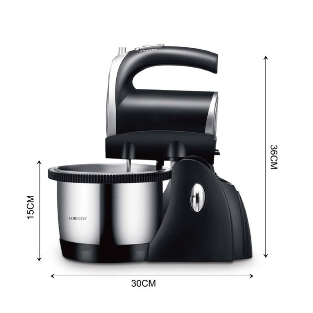 Миксер кухонный ручной RAF R.6662 с подставкой и вращающейся чашей на 3 л 5 скоростей 1000 Вт