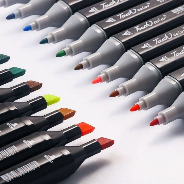 Двусторонние маркеры touch, двусторонние маркеры 80 шт, Професиональные маркеры для графики и живописи