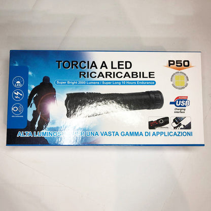 Фонарь ручной Police X71A-HP50, ЗУ micro USB, 1x18650/3xAAA, zoom, индикация заряда, качественный фонарик