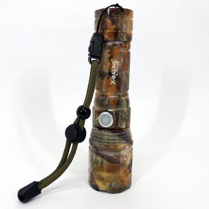 Фонарик ручной тактический Bailong BL-P511M-P90 камуфляж, супер яркий фонарик, мощный карманный фонарик