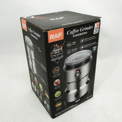 Кофемолка RAF R-7113 мощная роторная, измельчитель электрический, из нержавеющей стали 150 Вт