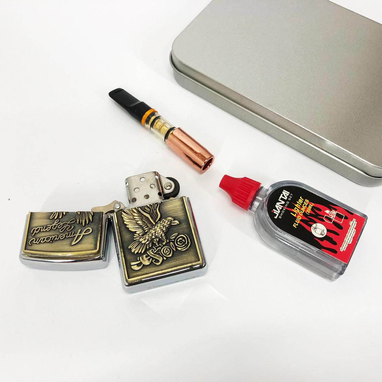 Зажигалка бензиновая в подарочной коробке N12, подарочные прикольные зажигалки, подарок зажигалка парню