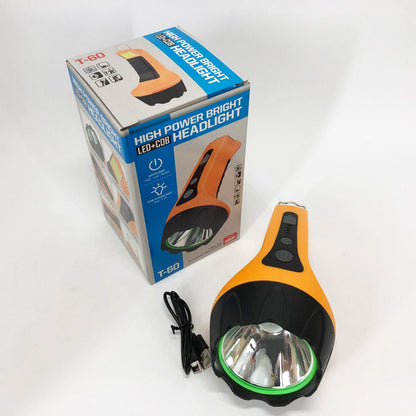 Фонарь ручной T60-3W-COB с крюком, Освещение для кемпинга, Лампа для кемпинга подвесная аккумуляторная