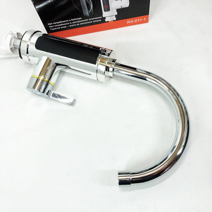 Водонагреватель проточный Delimano RX-0111c LCD дисплеем 3 кВт Кран электрический нижнее подключение