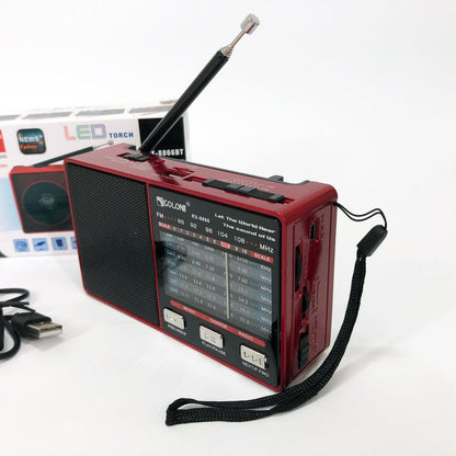 Радіо GOLON RX-8866 цифровий портативний радіоприймач з ліхтариком функцією PowerBank.
