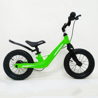 Детский магнезиевый беговел (велобег) Hammer 12. Цвет: зеленый