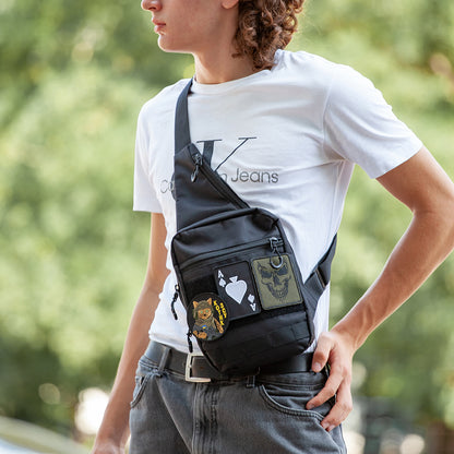 Тактична сумка на плече із кобурою, система MOLLE, патч-панель, Cordura