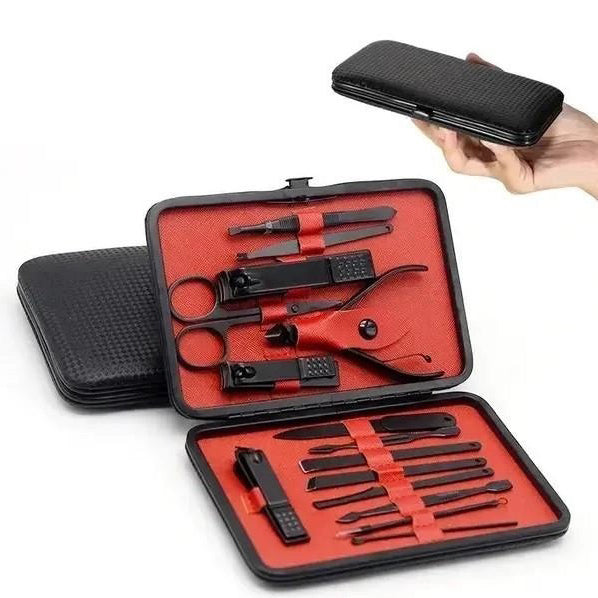 Маникюрный набор для ухода за ногтями, бровями и лицом на 12 предметов, Маникюрные наборы для мужчин