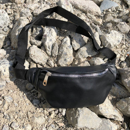 Бананка кожаная. Сумка на пояс из кожи, Универсальная сумка нагрудная, Практичная сумка на пояс