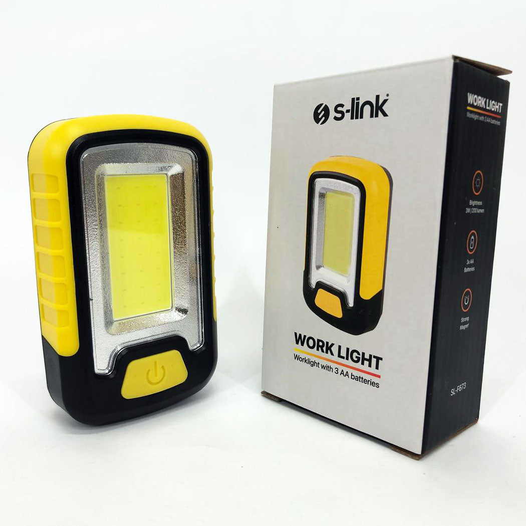 Мини-прожектор S-link SL-F673 (работает на батарейках) с магнитом, светодиодный фонарь для кемпинга