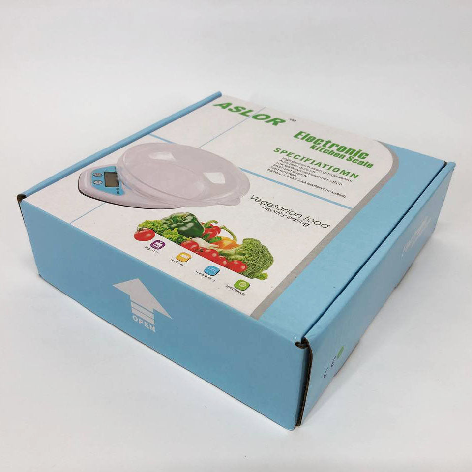 Весы кухонные с чашей QZ-129A 5кг, электронные весы для продуктов, весы для взвешивания продуктов