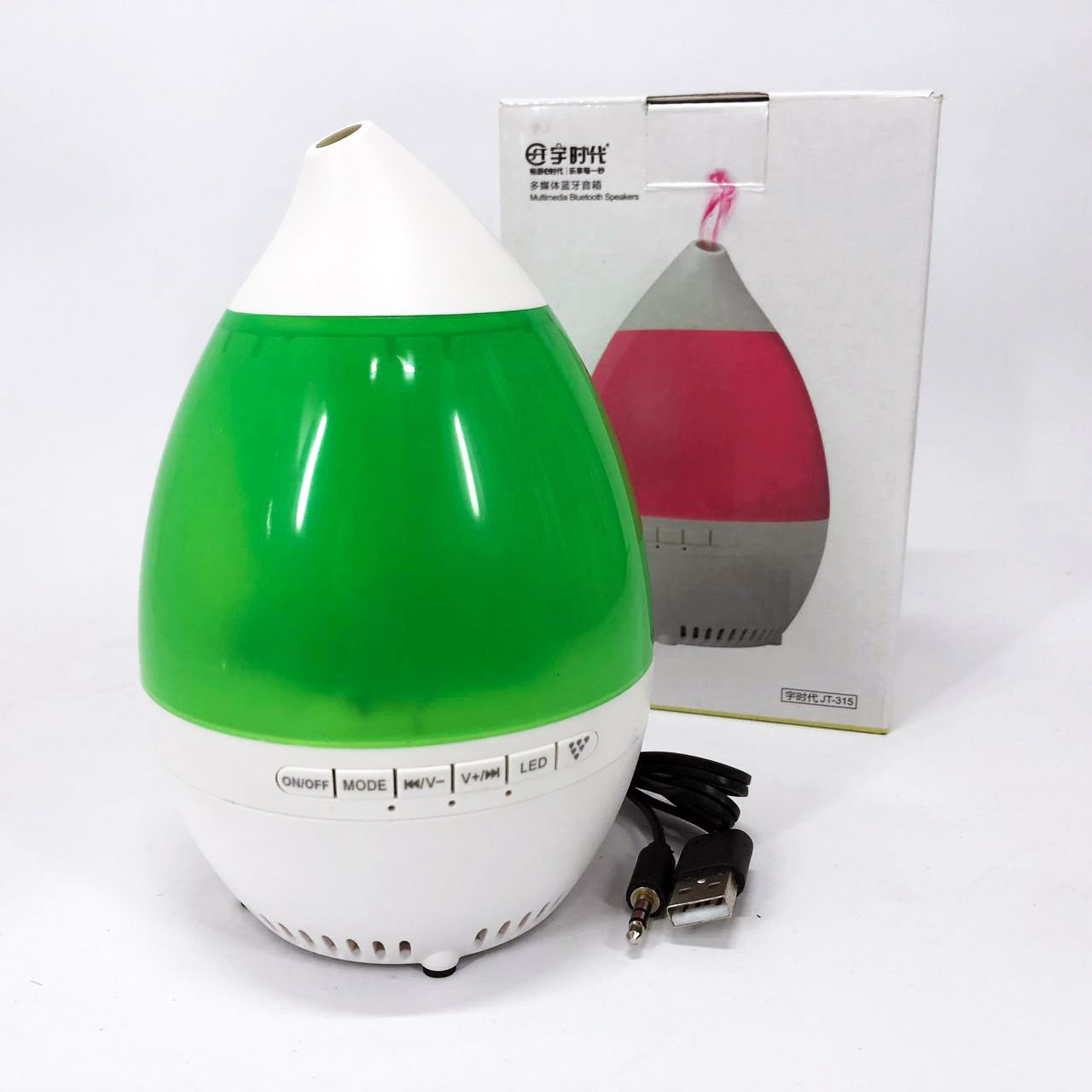 Колонка увлажнитель с диодной подсветкой JT-315, Увлажнитель воздуха для младенца. Цвет: зеленый