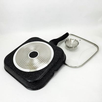 Сковорода гриль UNIQUE UN-4012 стильная 24см, Надежная сковорода с антипригарным покрытием