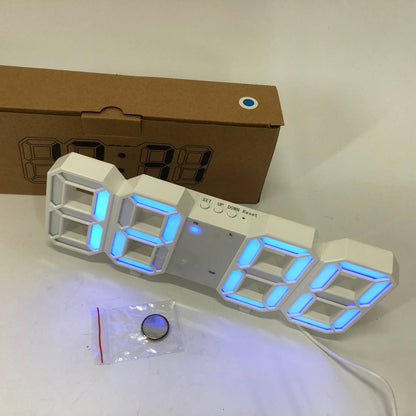 Часы настольные LY-1089 с белой подсветкой LED синие, Часы настольные профессиональные электронные