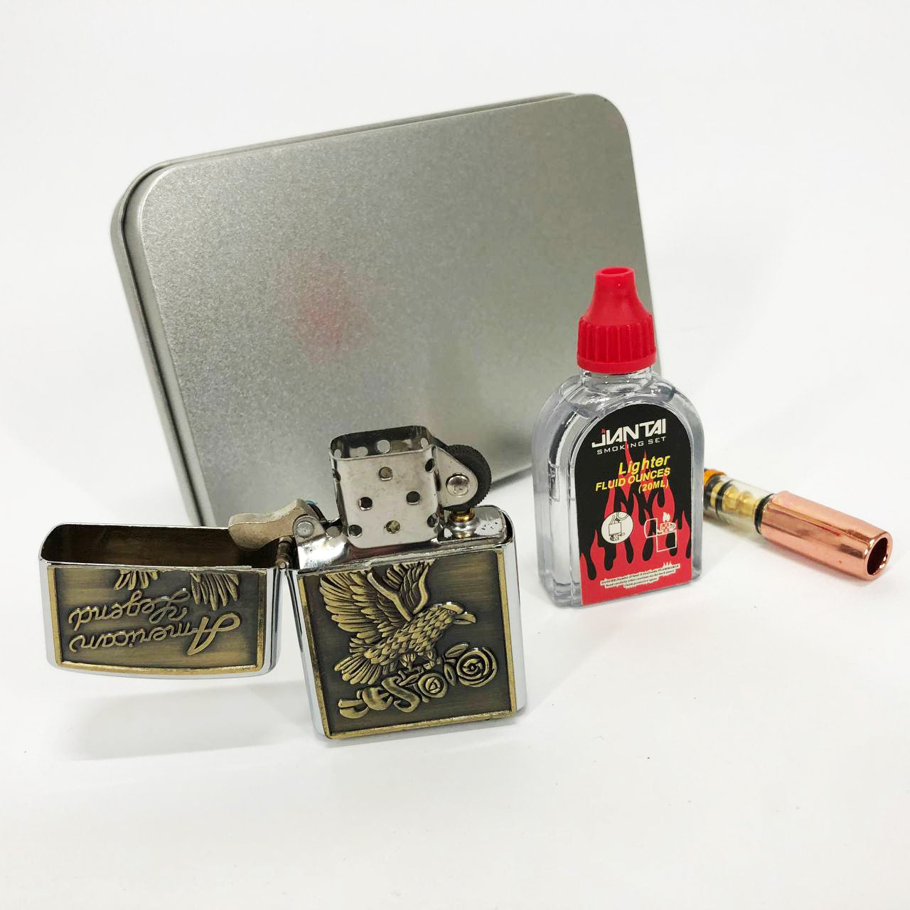 Зажигалка бензиновая в подарочной коробке N12, подарочные прикольные зажигалки, подарок зажигалка парню
