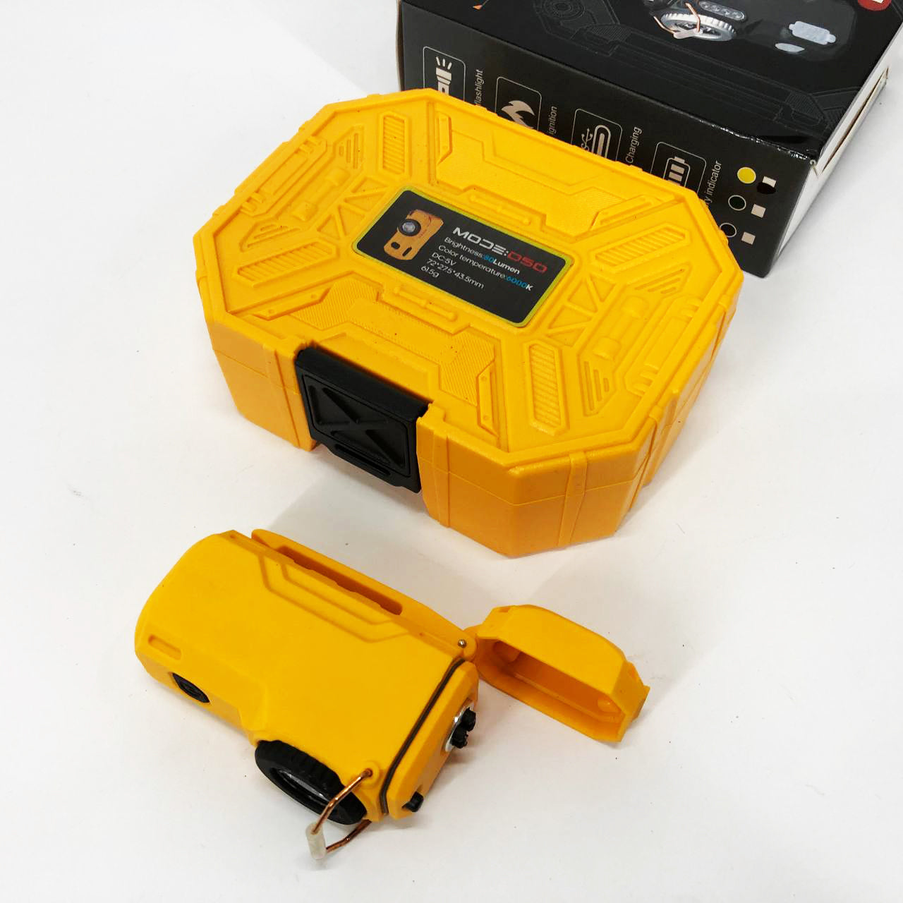 Багатофункціональний армійський ліхтар D50-SMD індикація заряду, запальничка.