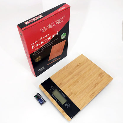 Весы кухонные MATARIX MX-406 5кг Wood, Кухонные весы для приготовления блюд, Весы для домашней кухни