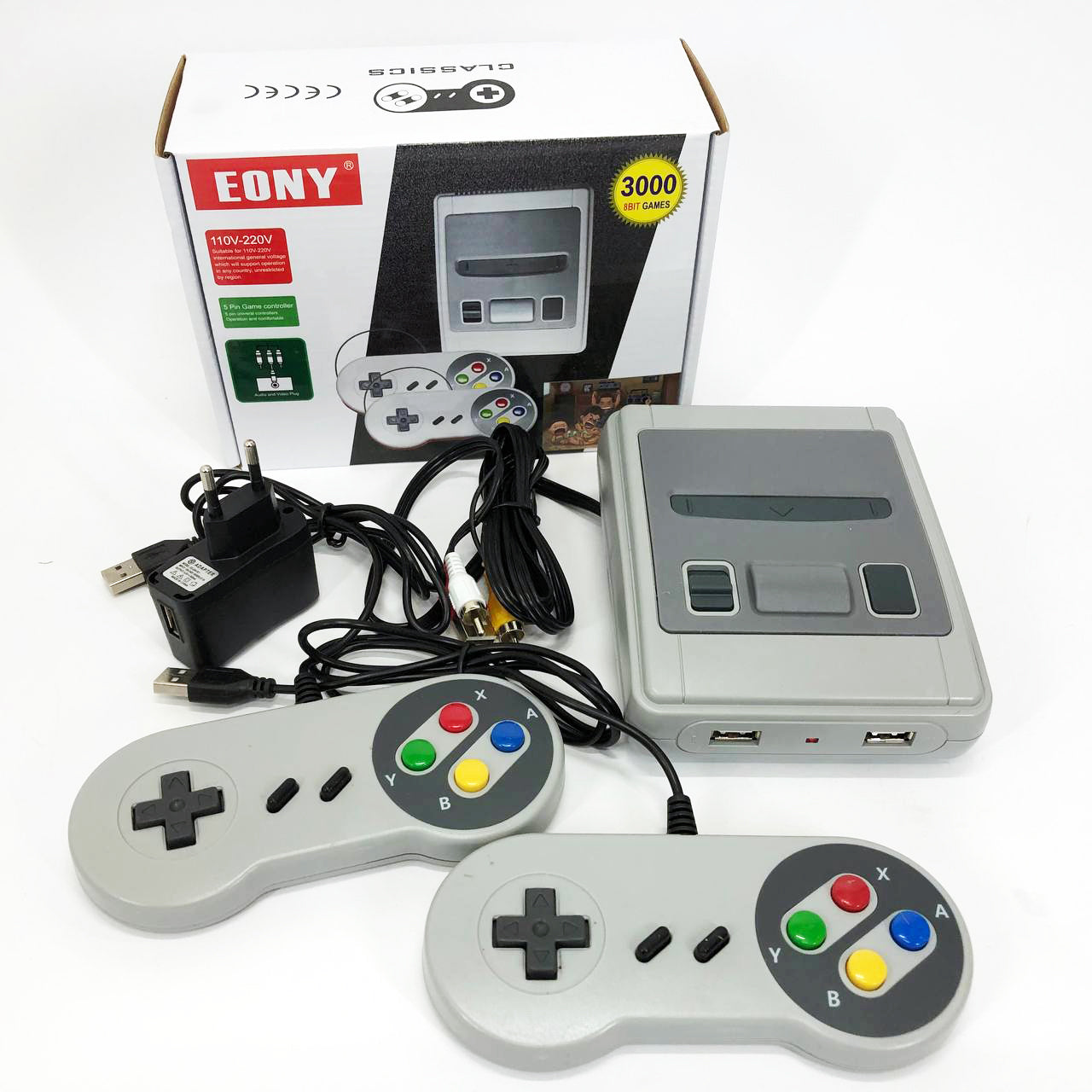 Консоль игровая с джойстиками Retro LH-2221 3000 игр, Приставка с джойстиком для второго игрока