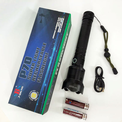 Мощный фонарик аккумуляторный тактический X-Balog BL-X92-P70 с зарядкой от USB, тактичный фонарь