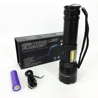 Фонарик PLD-P815 White Laser LED PM10-TG+COB, Фонарик тактический аккумуляторный ручной