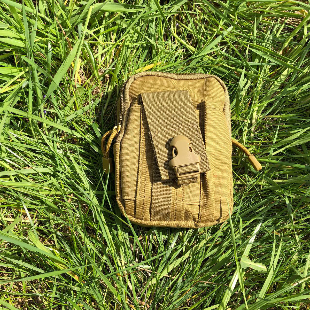 Тактична сумка - сумка для телефону, система MOLLE органайзер тактичний з кордури. Колір: койот