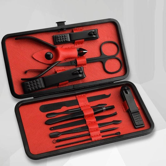 Маникюрный набор для ухода за ногтями, бровями и лицом на 12 предметов, Маникюрные наборы для мужчин