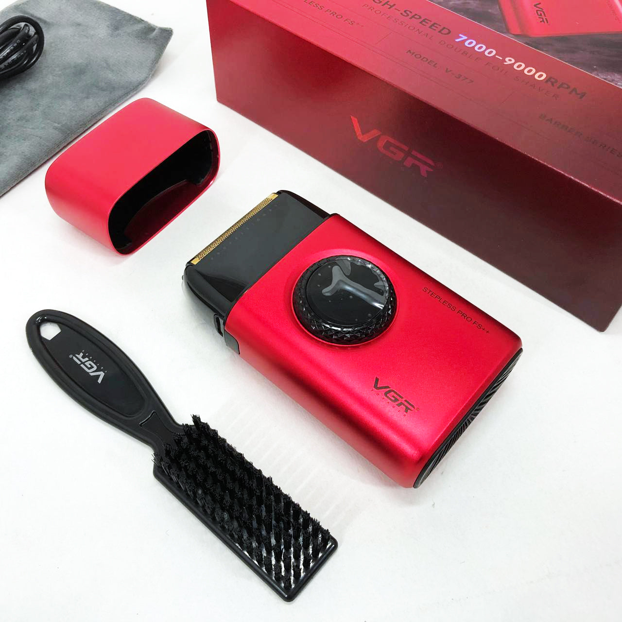 Электробритва VGR V-377 RED шейвер, Электрическая аккумуляторная бритва для бритья, шейвер мужской