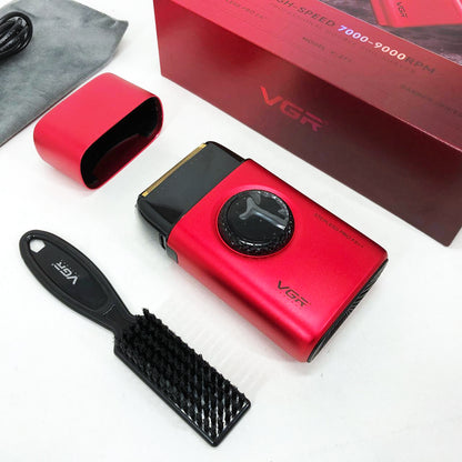 Электробритва VGR V-377 RED шейвер, Электрическая аккумуляторная бритва для бритья, шейвер мужской