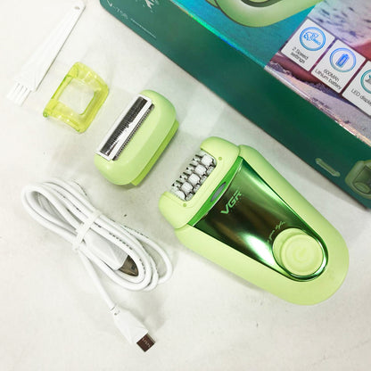 Эпилятор VGR 2 в 1 V-758. Цвет: зеленый