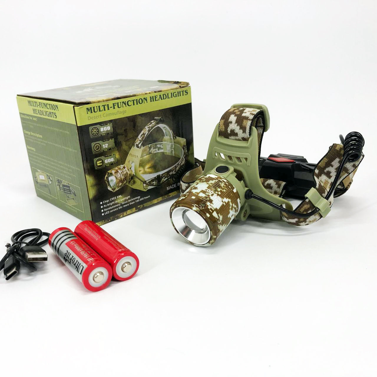 Фонарь налобный аккумуляторный CH-002M-T6, Фонарик на голову для роботы, Надежный налобный фонарь