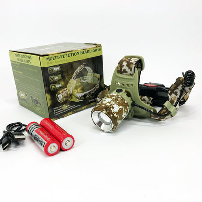 Фонарь налобный аккумуляторный CH-002M-T6, Фонарик на голову для роботы, Надежный налобный фонарь