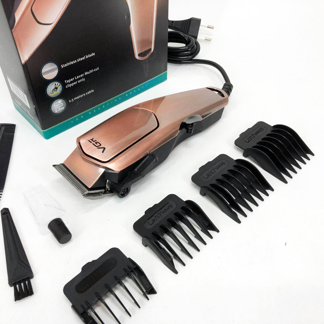Профессиональная машинка для стрижки волос VGR V-131 триммер проводной, Электробритва для стрижки головы