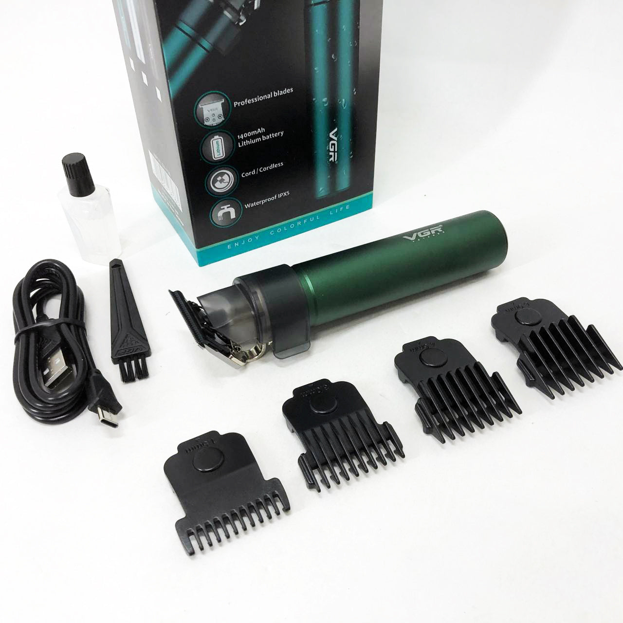 Машинка для стрижки аккумуляторная VGR V-186 триммер для волос и бороды