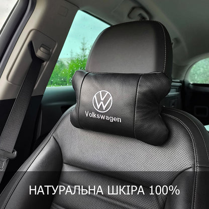 Кожаная подушка на подголовник Volkswagen – ортопедическая для авто
