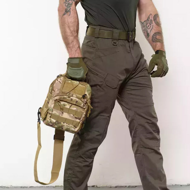 Тактична сумка-рюкзак через плече з Cordura 900D, камуфляж, трансформер, MOLLE